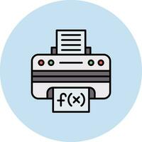 Print Math Sheet Vector Icon
