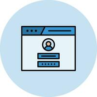 Browser Login Vector Icon