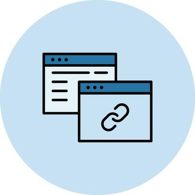 Backlink Vector Icon