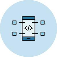 Mobile Coding Vector Icon