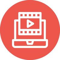 Film on Laptop Vector Icon