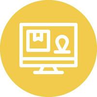 Online Shipment Tracking Vector Icon