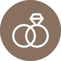 Wedding Rings Vector Icon