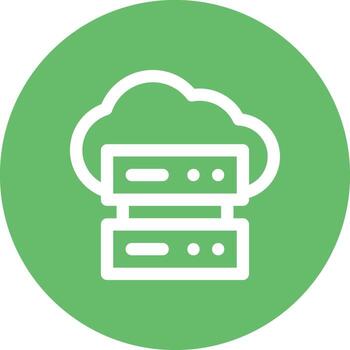 Cloud Database Vector Icon