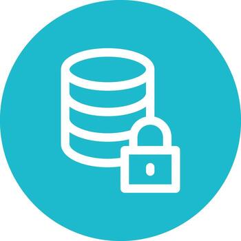 base de datos bloquear vector icono