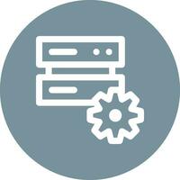 base de datos ajustes vector icono