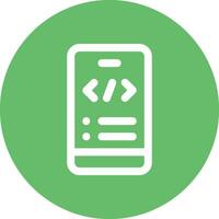 Smartphone Coding Vector Icon