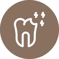 Tooth Decayed Vector Icon