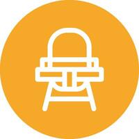 icono de vector de silla de bebé