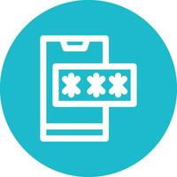 Mobile Password Vector Icon