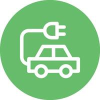 Electric Car Vector Icon