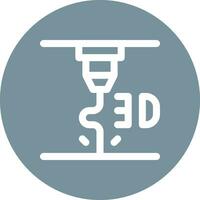 Icono de vector de impresora 3d