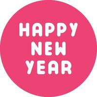 Happy New Year Vector Icon