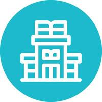 icono de vector de edificio de biblioteca