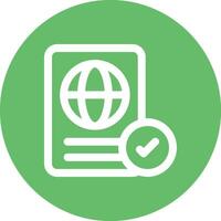 pasaporte aprobado vector icono