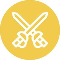 Fencing Sports Vector Icon