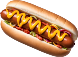 ai generativ ,Hotdog, heiß Hund, Frankfurter, Wurst, gegrillt Hotdog png