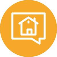 House Chat Vector Icon