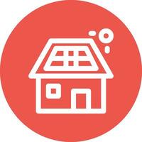 Solar House Vector Icon