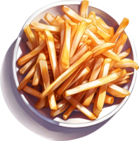 francese patatine fritte, d'oro francese patatine fritte, croccante patatine fritte, francese patatine fritte avvicinamento ai generativo png