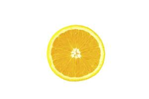 orange slice on white background photo