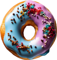 ai generatief, donut, heerlijk donut, kleurrijk donut, png