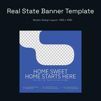 Social Media Template For Real state Business vector