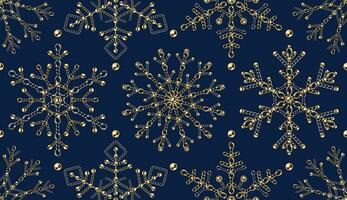 Seamsless winter pattern with jewelry snowflake vector