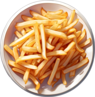 French fries, Golden French fries, Crispy fries, French fries close-up ai generative png