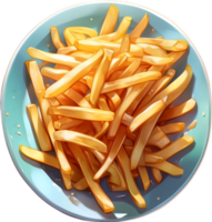 francese patatine fritte, d'oro francese patatine fritte, croccante patatine fritte, francese patatine fritte avvicinamento ai generativo png