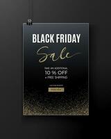 black friday sale poster template vector