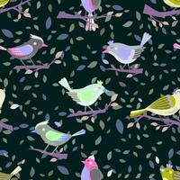 Seamless Pattern Birds in Ranch vector