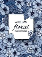 Autumn floral card, banner  or poster design vector