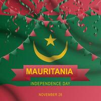 Mauritania Independence Day background. vector