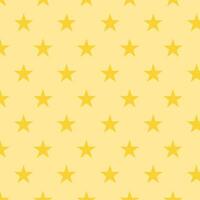 Seamless star pattern on yellow background use for background design, print, social networks, packaging, textile, web, cover, banner and etc. vector