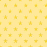 Seamless star pattern on yellow background use for background design, print, social networks, packaging, textile, web, cover, banner and etc. vector