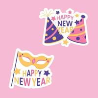 New Year Celebration theme vector art. Decoration in simple art style