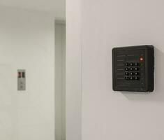 Door access control keypad with keycard reader photo