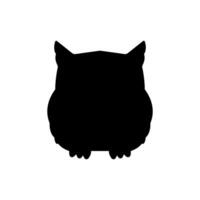 Owl silhouette icon illustration template for many purpose. Isolated on white background vector