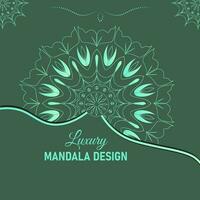 Luxury mandala design vector template.