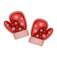 mittens isolated on white background. Vector illustration in cartoon style.