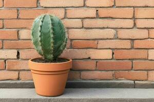 cactus en minimalista maceta. antecedentes. ai generativo Pro foto