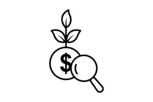 investment analyst icon. icon related to investment and financial concepts. Line icon style. Simple vector design editable