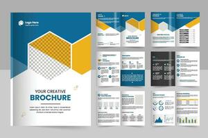 Brochure template layout design and corporate minimal multipage brochure template design vector