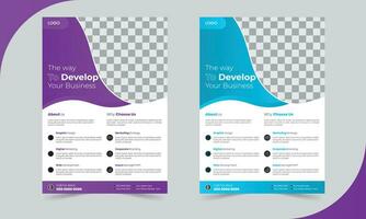 Corporate leaflet or flyer template design or vector illustrator eps file