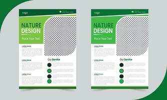 corporate nature flyer template or eps vector