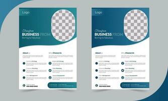 Corporate leaflet or flyer template design or vector illustrator eps file