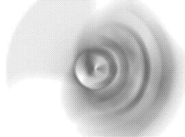 abstract 3d  halftone dot pattern of a spiral on a white background vector illustration