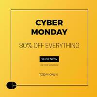 cyber monday sale template vector