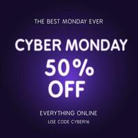 cyber monday sale template vector